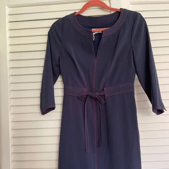 knee length dresses for ladies Twist Front Linen Blend Dress-Black main image 1